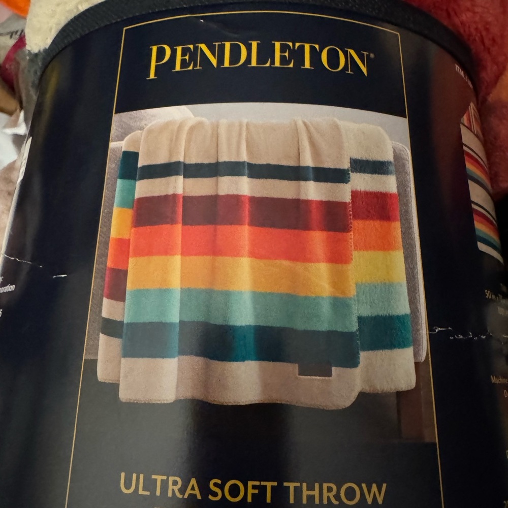 Pendleton Striped Ultra Soft Throw Blanket